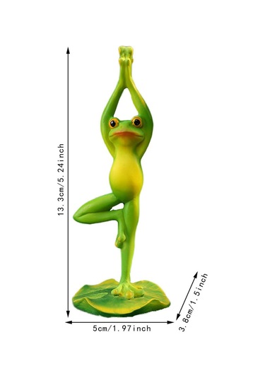 Suntek Reçine Heykelcik Koleksiyon Yoga Kurbağa Heykeli Stil-c