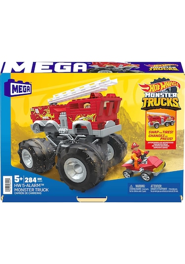 HHD19 MEGA, HW 5-Alarm Monster Truck İtfaiye Aracı, 284 parça, +5