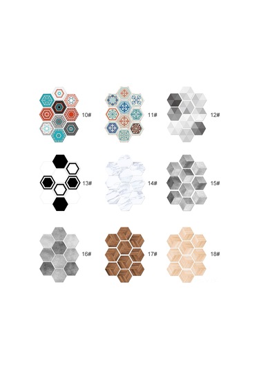 Geekyou Pvc Zemin Sticker 10 Adet 20x23cm - Kolay Yapıştır & Çıkar, Hd Desenler, Duvar/zemin Uyumlu, Ev Dekoru Yenileyici Diğer