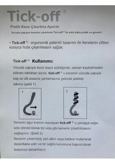 Tick-Off Kene Sökücü Kene Çıkartma Aleti