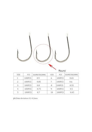 100 Adet/grup 421n Yüksek Karbon Çelik Bronz Balıkçılık Kancaları 1 -10 Size 3 Size 3