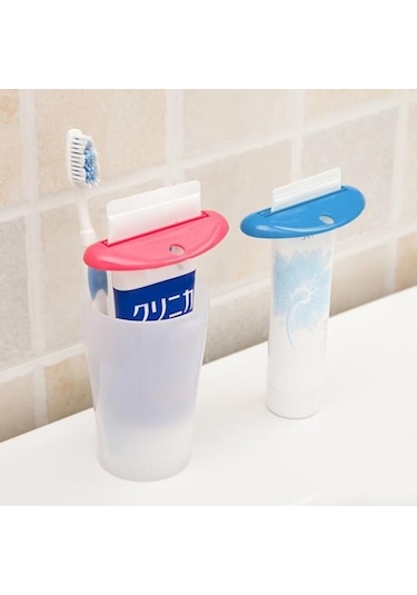 Kırmızı Yüz Temizleyici Sıkacakları Uygun Ergonomi Taşınabilir Diş Macunu Tutucu Tüp Kozmetik Dağıtıcıları Ev Gereçleri Kırmızı