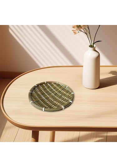 Suntek Parti Bahçe Için Bambu Sepet Tepsisi 22 CM