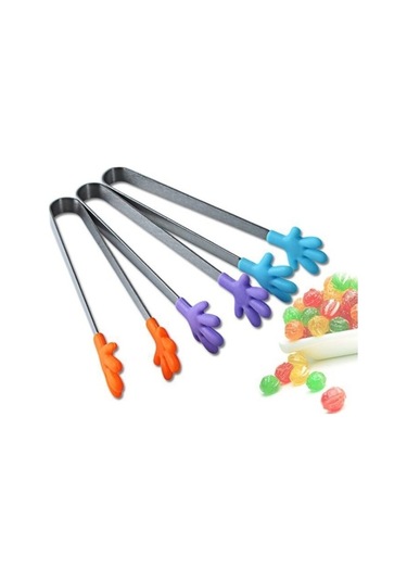 Tongxida Silikon Paslanmaz Çelik Piş. Mutfak Buz Maşası, Mavi Mavi