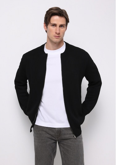 Colins Regular Fit Erkek Siyah Hırka Cl1076576 Q1.v1 Blk Siyah