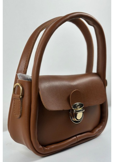 Saphira Arcana Kahverengi Kilit Detaylı El Ve Omuz Çantası Kahverengi