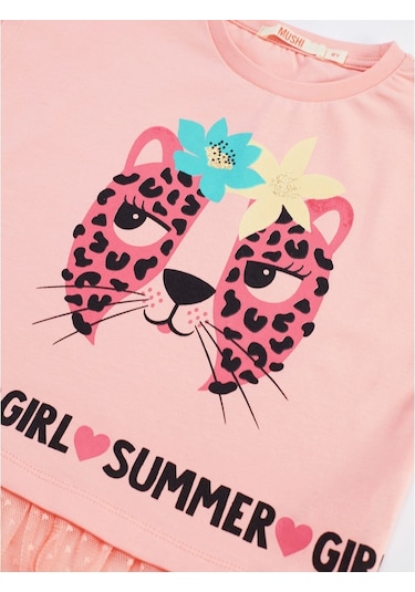 Denokids Mushi Summer Girl Kız Tunik Takım Çok Renkli