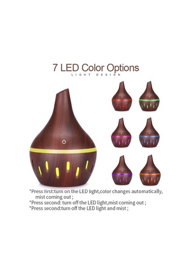 Novahub Gcvizuso 300ml Ultrasonik Aromaterapi Difüzörü - 7 Renk Led, Nemlendirici