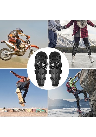 Flybuy 1 Takım Motosiklet Diz Pedleri Yarış Diz Koruyucuları Motor Yarışı Diz Güvenlikleri Diz Kapağı Koruması Destekleri Siyah Siyah