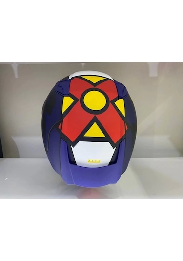 Mt Helmets Kask Revenge 2 Lıght B7 Motosiklet Kaskı Mavi - Sarı - Kırmızı