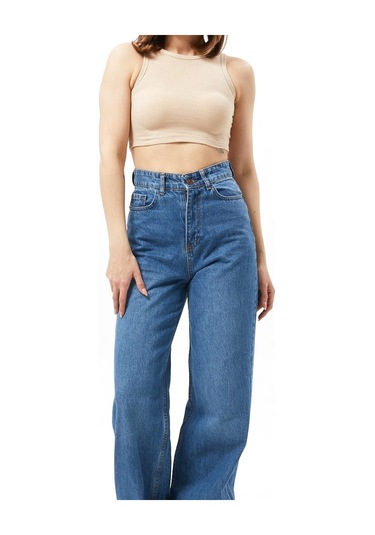 Kadın Kahve Sporcu Crop Top