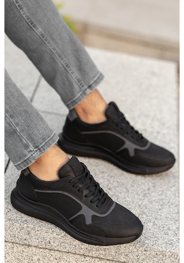 Daxtors Zagor Günlük Ortopedik Erkek Sneaker Spor Ayakkabı Siyah