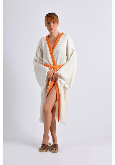 Brandsmithshop Shadow Bloom Kimono Turuncu Çok Renkli