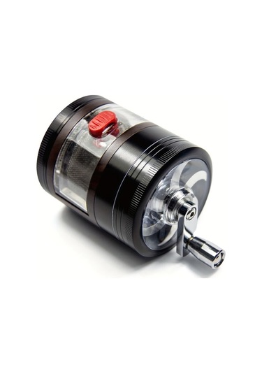 Elmpaly El İle Kullanılan Büyük Çekmeceli Öğütücü - Ahşap Siyah Manuel Baharat Tütün Değirmeni