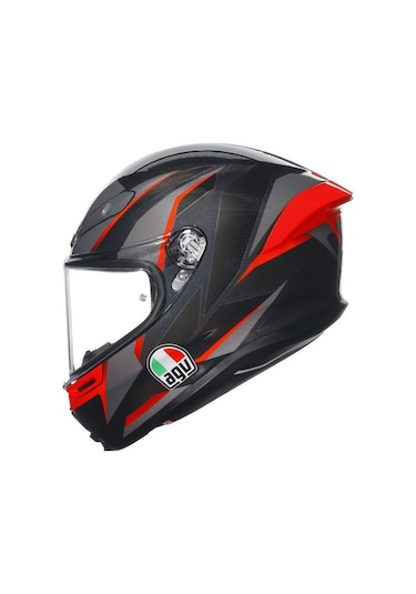 Agv K6 S MPLK Slashcut Blk Gri Kırmızı  Motosiklet Kaskı.