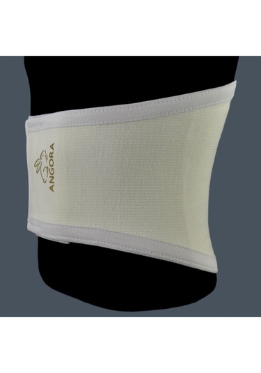 Saf Yün Ortopedik Angora Cırtlı Korse Krem