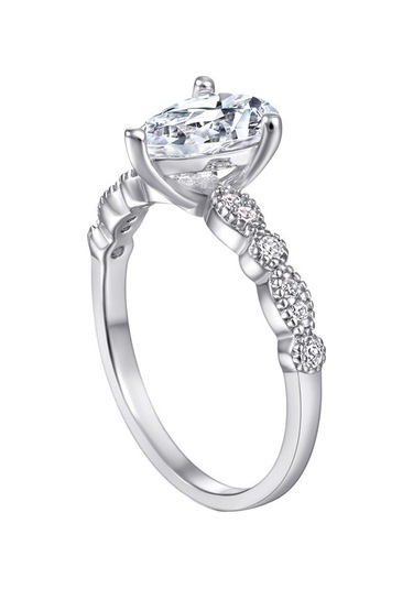 Soulader 925 Ayar Gümüş Su Damlası Yüzük, Zirkony Taşlı Şık Ve Zarif Kadın Yüzüğü, Lüks Moda Aksesuarı 19mm Gümüş