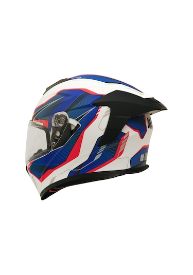 My Helmets Mks001-wbr Yarış Spoiler Güneş Vizörlü Şeffaf Full Face Motosiklet Kaskı Çok Renkli
