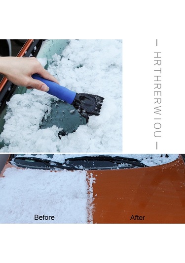 Sones Araca Monteli Kar Küreği Buz Çözücü Temizleme Aleti, Renk: Mavi+eldiven
