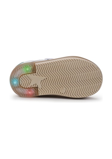 Kiko Kids Rena Günlük Cırtlı Işıklı Kız Bebek Spor Ayakkabı Beyaz - Yeşil Beyaz - Yeşil