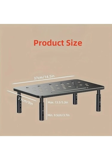 Xuweiwei Beyaz Karbon Celik Monitör Standı Siyah Beyaz Renklerde 3 Yükseklik Ayarı Fonksiyonlu