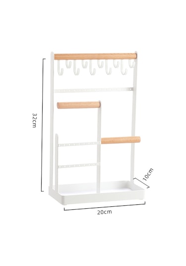 Qingmipy E Modeli Masaüstü Mükemmel Kolyeler, Küpe Ve Bileklikler İçin Çok Fonksiyonlu Gömlek Gösterge Rafı