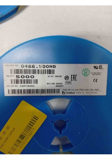 0466.500nr Littelfuse 500 Ma 63 V Ac 10 Adet