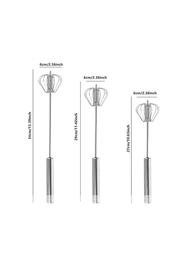 Ulzyvf Yarı Otomatik Yumurta Çırpıcı Gümüş Kaplı, 304 Paslanmaz Çelik Yumurta Makinesi Gümüş