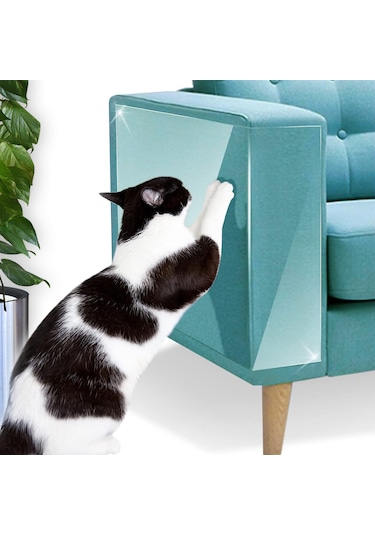 Kedi Tırmalama Koltuk Mobilya Koruyucu Tek Yüz Yapışkanlı Şeffaf 69 x 100 CM