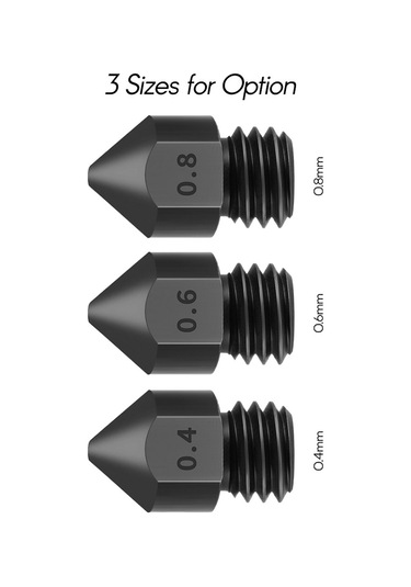 3 Adet Sertleştirilmiş Çelik Memeler 0.8mm İçin 1.75mm