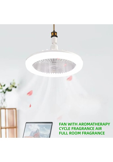 Yeni Tam Ev Fan Işığı Yatak Odası Küçük Restoran Sessiz Büyük Beyaz