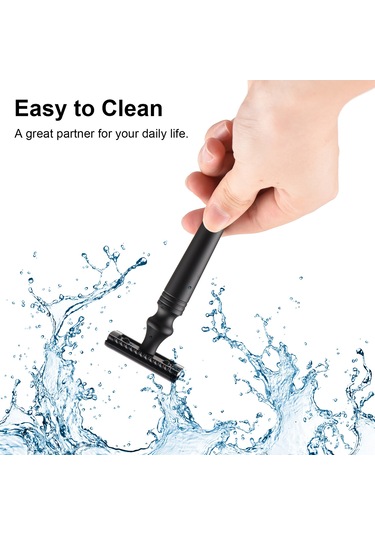 Gajeena Erkek Tıraş Seti - Paslanmaz Çelik Sakal Fırçası Ve Jilet Standı İle Şık Tasarım