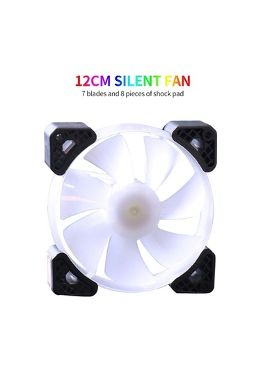 Didadodo 12cm Rgb Soğutma Fanı - Sessiz, Hidrolik Yataklı, Beyaz Yüksek Kapasiteli Beyaz