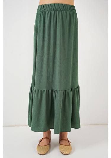 1886 Uzun Örme Etek - Zümrüt Yeşili Zümrüt Yeşili