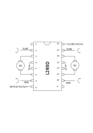 L293D Motor Sürücü Entegresi Dip-16