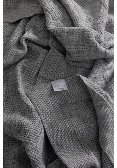 Plaid Gri Tek Kişilik Battaniye 160x220 15006 Gri