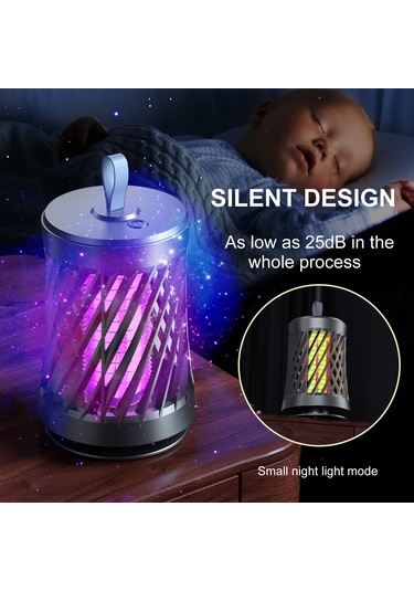 Singree "usb Şarjlı Sivrisinek Öldürücü Lamba - 360 Elektrikli Tuzak İle Etkili Koruma"