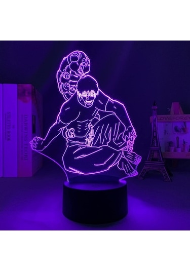 Wealthglow Clyartps - Manga Led Işık Jujutsu Kaisen Toji Fushiguro İçin Axfz1k Siyah