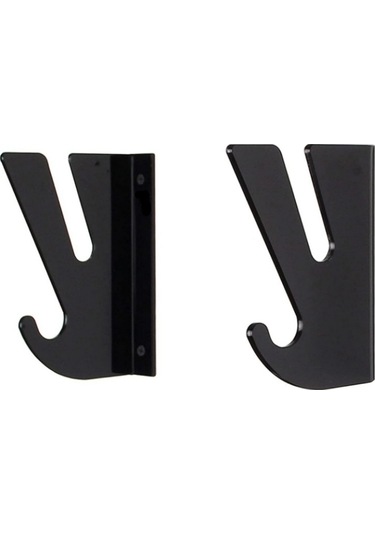 Vkemall Akrilik Kaykay Duvarlı Gösterge Rafı, 3 Kg Yük Kapasitesi, Saklama Kancalı, Siyah Kaykay Hariç Siyah