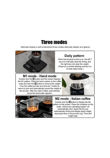 Ruicoo Profesyonel Kahve Terazisi - 0.1g Hassas, 3 Modlu, Şarj Edilebilir, Zamanlayıcılı, Silikon Kılıflı Beyaz