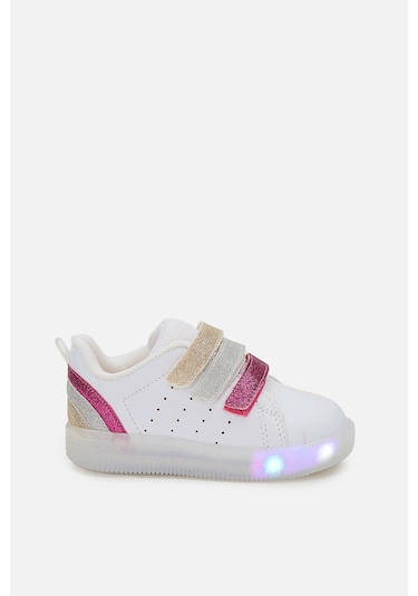 Vicco Sun Işıklı Kız Bebek Beyaz/fuşya Sneaker Beyaz - Fuşya