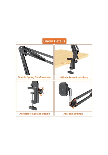 Vrig Mg-09 Masaüstü Tepegöz Manyetik Telefon Montaj D13035