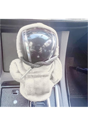 Suntek Kapşonlu Kapak Otomatik Vites Kolu Topuzu Kapağı Beyaz