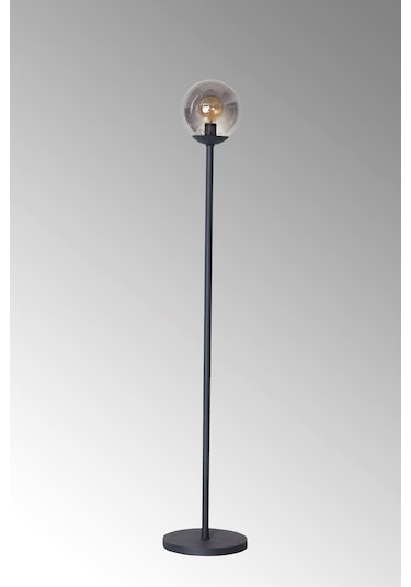 Luzarana Glob Antrasit Metal Gövde Füme Camlı Tasarım Lüx Yerden Aydı...