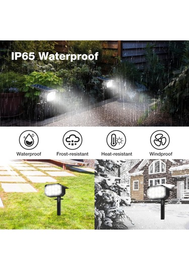 Güneş Spot Işıkları Açık, 66 Leds Peyzaj Spotları Ip65, 660 Lümen, 4 Paket