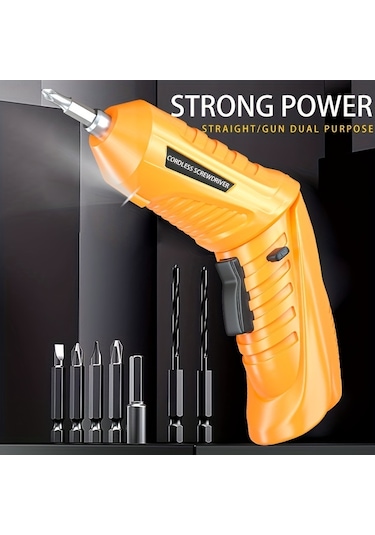 Tcherchi VT16437 Mini 3.6V USB Şarjlı Çok Fonksiyonlu Akülü Elektrikli Tornavida