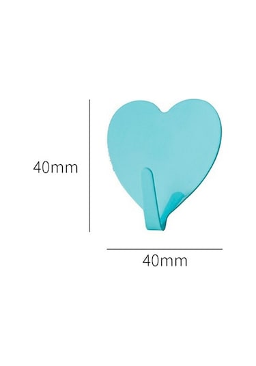 Dancemonkey Cbtx E711 12 Adet Demir Duvara Monte Kalp Şekilli Yapışkan Askılar - Gümüş Renk Gümüş