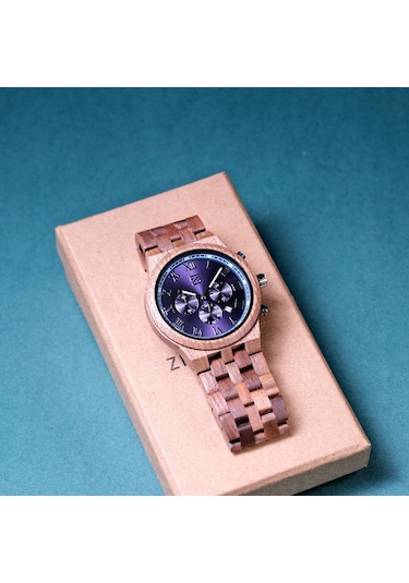 Zebrino Zbr-gr-mn Midnight Ahşap Erkek Kol Saati 41 Mm