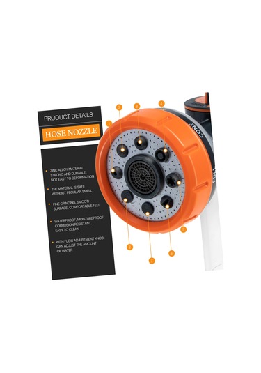 Qianfan Bahçe Sulama Başlığı Ayarlanabilir Hortum Başlığı