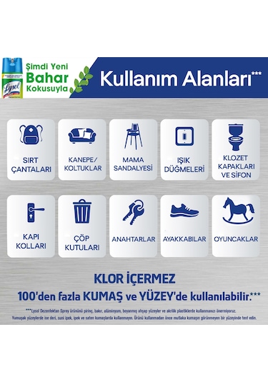 Lysol Dezenfektan Sprey Bahar Ferahlığı 6 x 400 ML